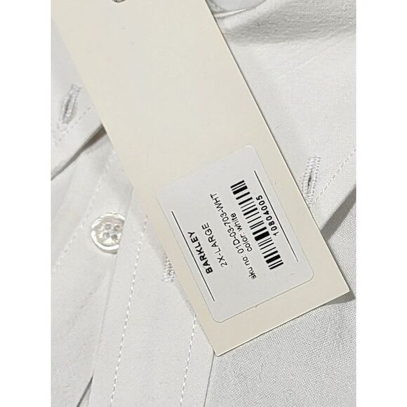 FIVE FOUR Men's 2XL NWT Long Sleeve White Dress Shirt - Picture 6 of 11